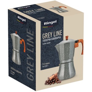 Гейзерная кофеварка RINGEL Grey line 3 чашки