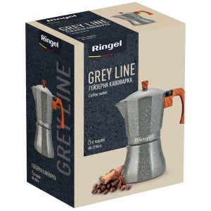 Гейзерная кофеварка RINGEL Grey line 6 чашек
