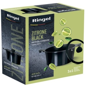 Кастрюля RINGEL Zitrone Black (2.5л) 20 см