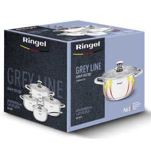 Набор посуды Ringel Grey line, 8 предметов